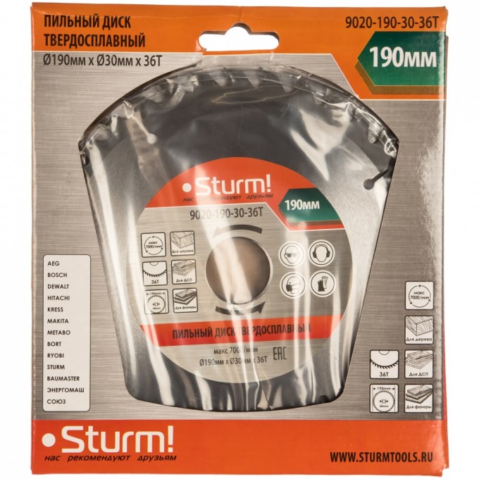 Пильный диск STURM 9020-190-30-36T 768647